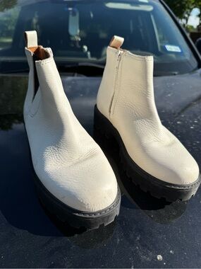Cream Platform Boots – Women